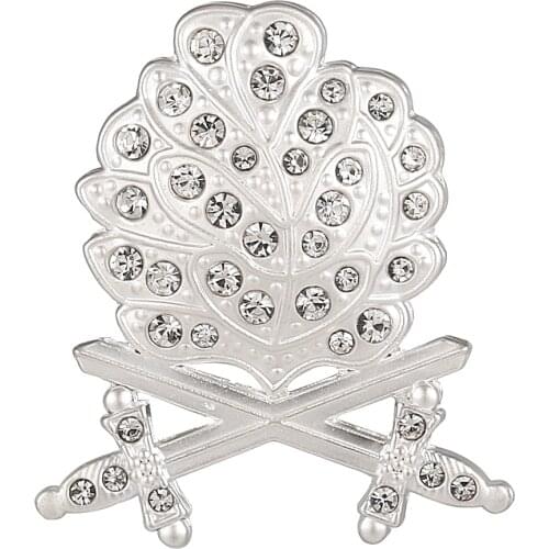 WWII German WH Oak Leaf Swords Diamonds Knights Iron Cross Pin Badge