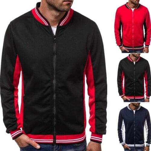 ZOGAA New Herren Sweatshirt Herbst und Wintersport Stehkragen Reißverschlussjacke