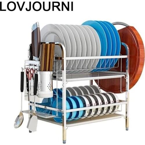 Organisateur Cosas De Drainer Cosinha Organizer Stainless Steel Dish Cuisine Cocina Organizador Kitchen Storage Rack Holder