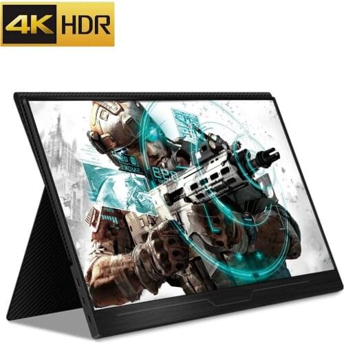 17.3" 4K Portable Computer Monitor For PC Laptop Phone HDR HDMI-compatible Gaming Monitor For Pro Xbox Switch Ns 60Hz 100% Color