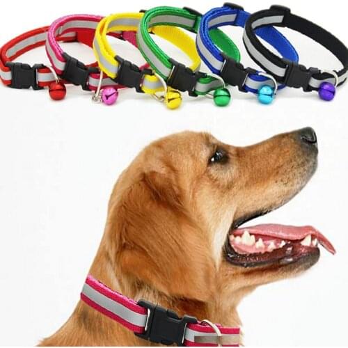 Adjustable Pet Collar Reflective Pet Bell Collar Small Cats Dogs Pet Supplies Pet Lead Dog Leashes Pet Supplies Products