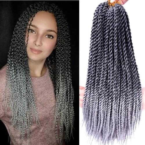Full Star 18" Senegalese Twist Crochet Braids Hair Blonde Ombre 613 Black Synthetic Hair Crochet Braiding 30strands/lot