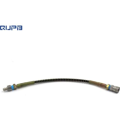 QUPB Paintball High Pressure Hose Line Spring Wrapped with Stainless Steel Quick Connect and Quick Plug 28cm HSP004