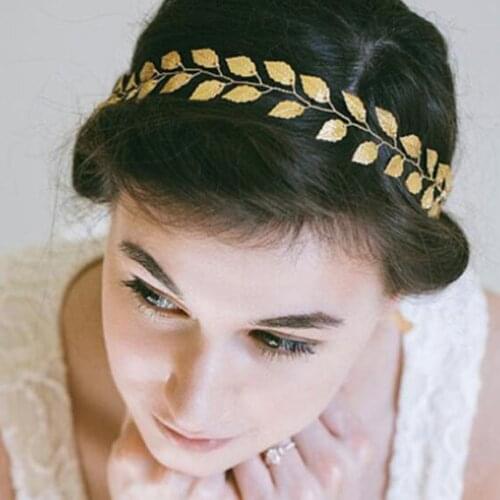 Wedding Gold Leaf Headband Wedding Hair Vine Bridal Headband Hair Jewelry Wedding Hair accessories for Women