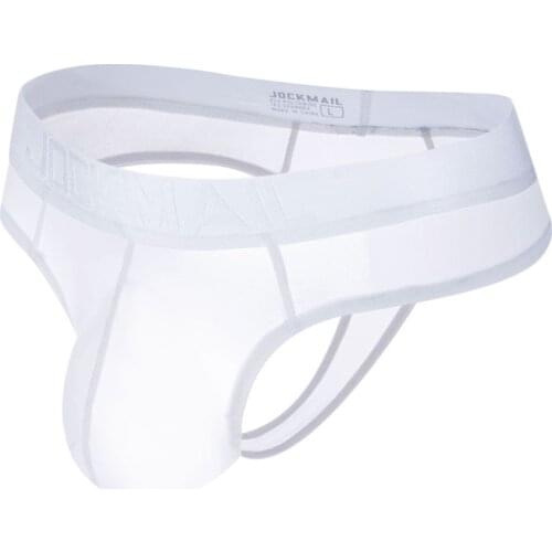 JOCKMAIL Mens Briefs Sexy Men Underwear Penis Pouch Nylon Ultra-thin ice Underpants Gay Underwear Slip Homme Men Bikini thong