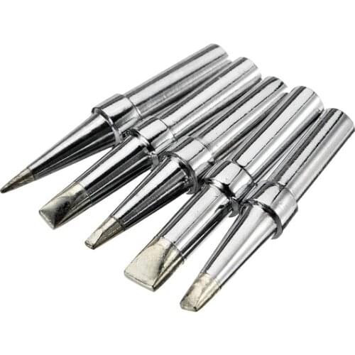 5Pcs Universial Lead Free Soldering Iron Tips for 5mm Diameter WELLER Soldering Iron Station
