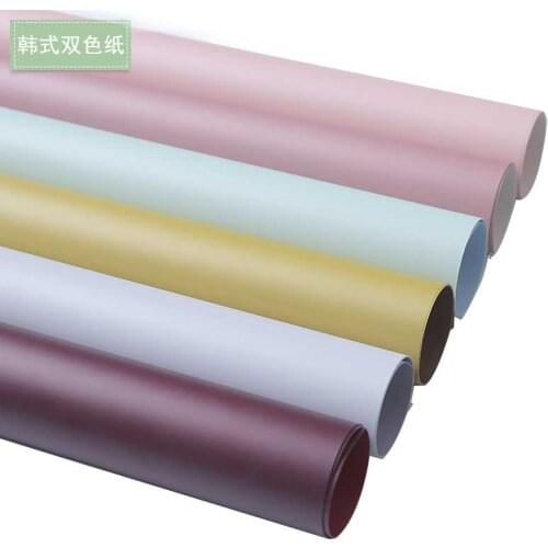 Water Proof Double Color Opp Paper for wrapping Wedding Gift DIY Bouquet Packing Wrapping Paper 60cm x 10m roll