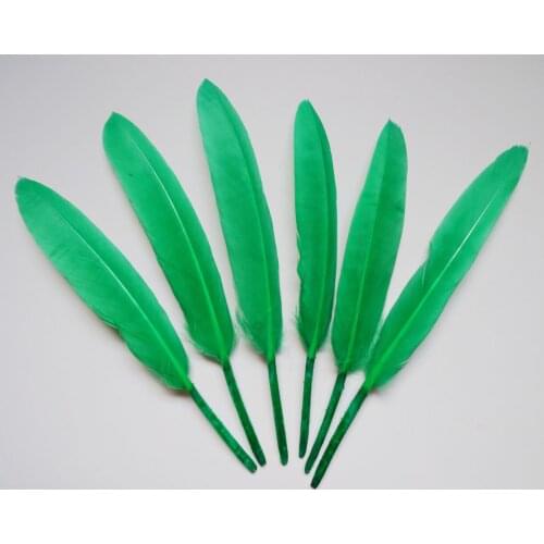 1000Pcs Green Goose Feathers 10-15cm For DIY Crafts Wedding Dreamcather Earring Show Decoration Plume Headdress Accessories