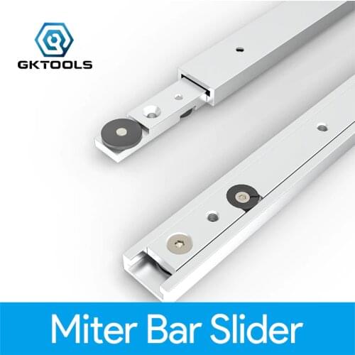 1Set Aluminium Alloy T-tracks Slot Miter Track and Miter Bar Slider Table Saw Miter Gauge Rod Woodworking Tools Workbench DIY