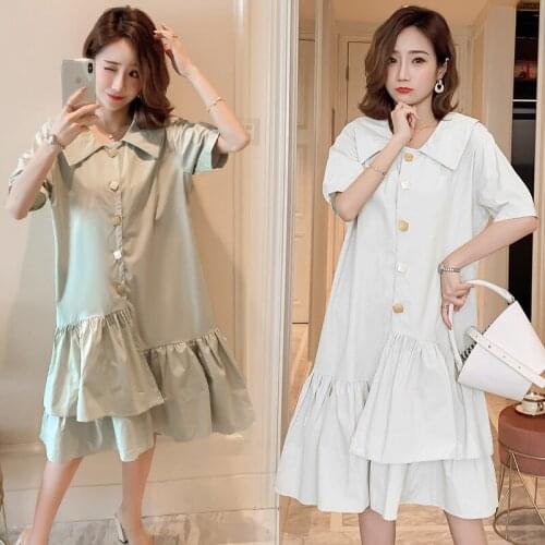 78453# Maternity Clothes Nursing Dress Loose Stylish Dress Pregnant Women Pregnancy Clothes Breastfeeding Dress