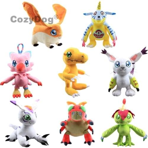Anime Digimon Adventure Plush Toys 8 Styles Gabumon Piyomon Agumon Gomamon Soft Stuffed Toys Tailmon 30-33cm Kids Gift