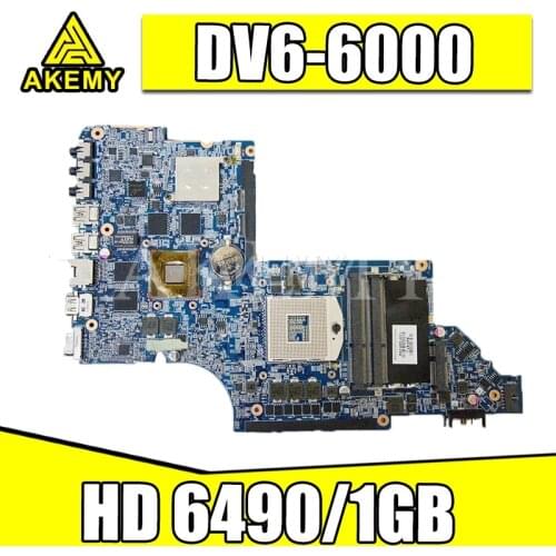 Free Shipping Laptop Motherboard For HP Pavilion DV6T DV6-6000 motherboard HD 6490/1GB