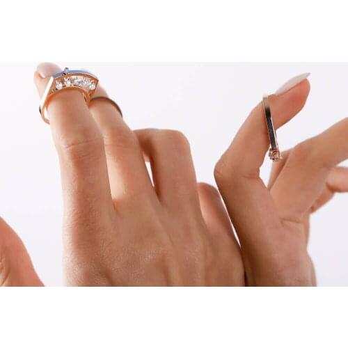 Design Rose Gold Ring 14 Carat Baguette Black Enamel Handy Custom Craftsmanship Gift Gold Special Occasions Design Shiny Elegant