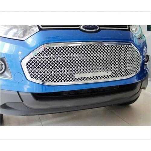 For Ford ECOSPORT2013-2020High Quality ABS Chrome Plated Middle Mesh Frame Black Middle Mesh Decoration Middle Mesh Modification