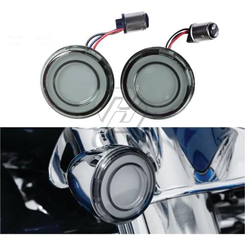 For Harley Touring Dyna 2002-2017 Sportster XL 2002-2021 Motorcycle 1157 Bullet Style LED Front Turn Signal Conversions