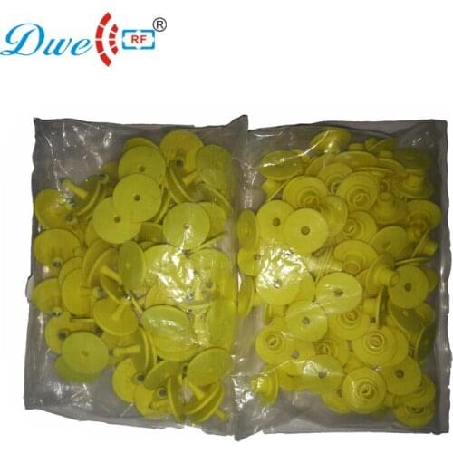 DWE CC RF 100sets per lot access control 860mhz to 960mhz 6C EPC GEN2 H3 pig rfid uhf tags for cattle cow