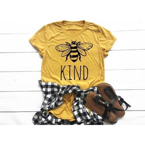Bee Kind T-Shirt be kind tshirt cotton tops women funny graphic tumblr t shirt unisex tee- K331