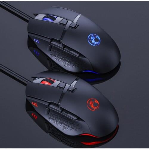 Gaming Ergonomic Mouse USB Wired Luminous 7200 DPI Adjustable Mouse Household Computer Accessories for IMICE T91