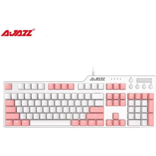 AJAZZ AK35i PBT Keycaps Ergonomics Red Blue Switch Mechanical Gaming Keyboard With Multifunction for Gamer/PC Notebook Desktop