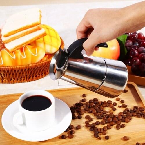 Stainless Steel Coffee Maker Mocha Espresso Latte Coffee Pot Siphon Coffee Pot Drinking Tool Milk Hob