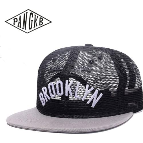 PANGKB Brand BROOKLYN CAP summer mesh basketball ventilation snapback hat for men women adult outdoor casual sun baseball cap