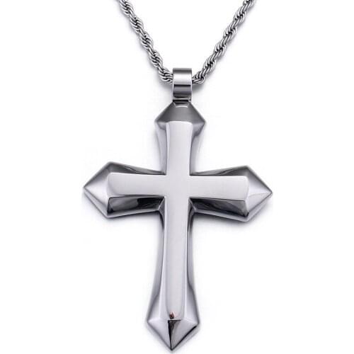 Men 's pendant titanium steel creative cross retro personality accessories people jewelry