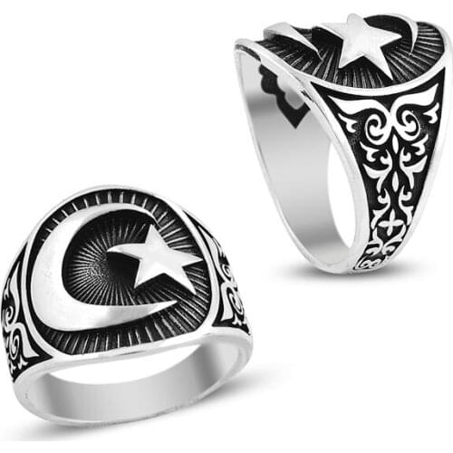 925 Silver National English Flag Printed Rins for Men