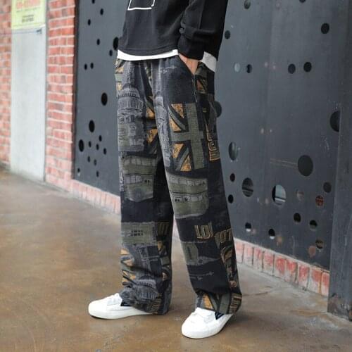 Ymwmhu Streetwear Pants Men Loose Fashion Summer and Autumn Trousers Vintage Male Pant Casual Hip Hop Clothing Trouser Cotton