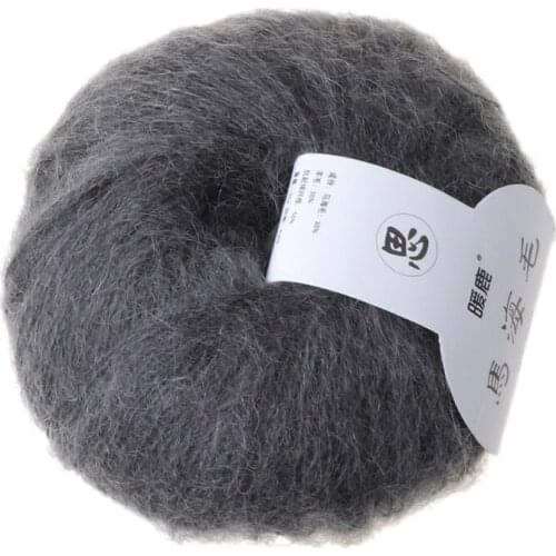 Soft Mohair Cashmere Knitting Wool Yarn DIY Shawl Scarf Crochet Thread Supplies