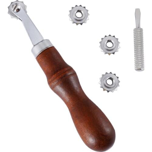 Imzay Leathercraft Spacer Set, DIY Spacer Embossing System Set, Leather Craft Sewing/Stitch Spacer Stitching Wheel Marker Tool