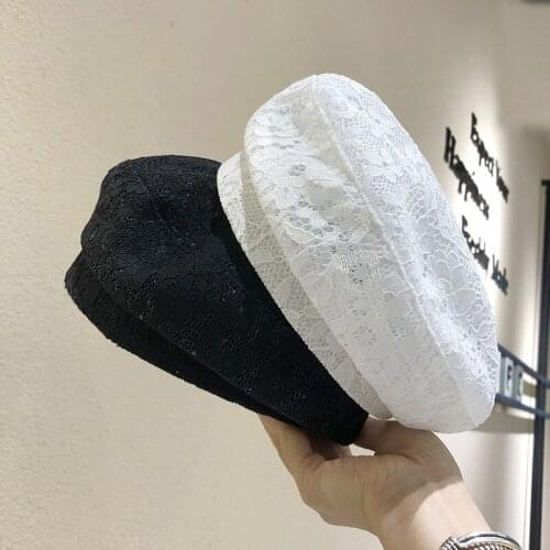 New Lace Beret Hat Female Japanese Spring and Summer Hats Fashion Breathable Wild Street Beret Painter Cap