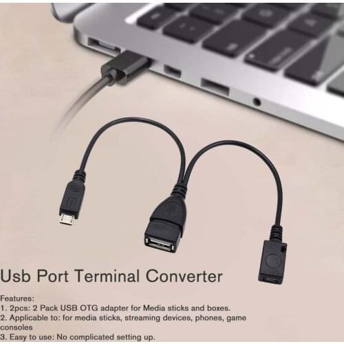 OTG Adapter Cable USB Port Data Cable Type C Charger for Media Stick and Box Fire TV 3 or Second Generation Fire Stick