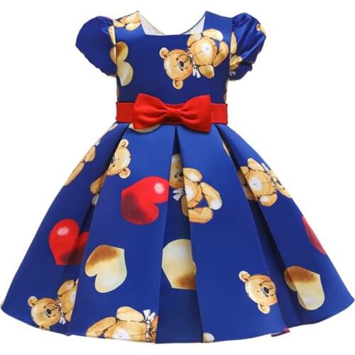 Girl Dress Christmas Striped Print Baby Girls Clothes Kids Dresses For Girls Birthday Party Dress Childrens Fashion Clothing