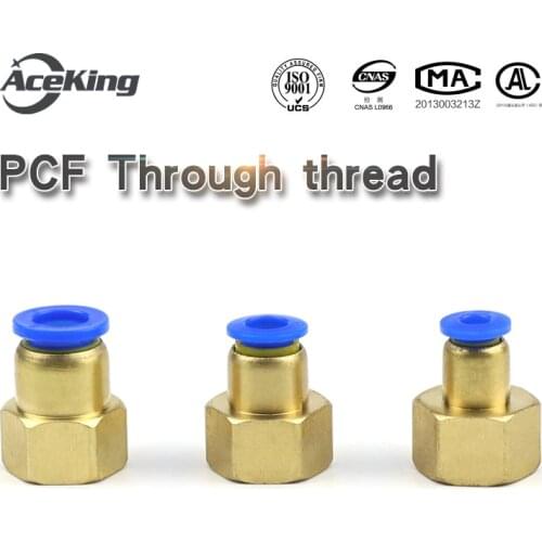 PCF Pneumatic components quick straight pipe quick insert connector copper internal thread pcf4/6/8/10/12-M5/01/02/03/04 PCF6-01