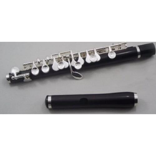 Professional Musicians Type Ebony Wood Piccolo C Key Silver Plated
