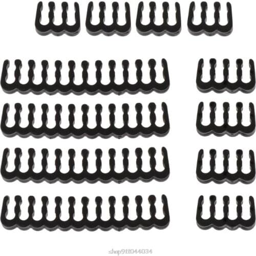 12Pcs PP Cable Comb /Clamp /Clip /Dresser For 2.5-3.0 mm Cables Black 6/8/24 Pin D24 20 Dropship