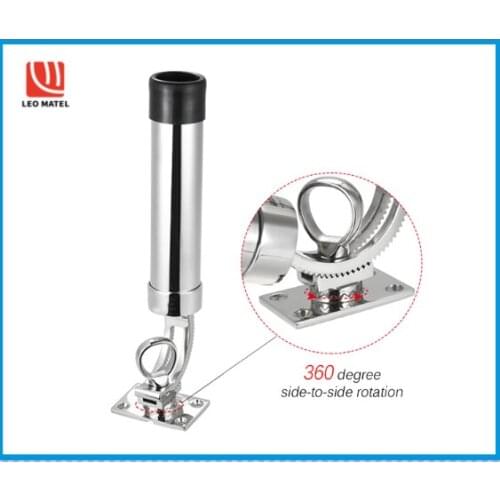 Adjustable Removable Deck Mount stainless steel 316 fishing rod rack holder pole bracket support for boat and yacht fishing