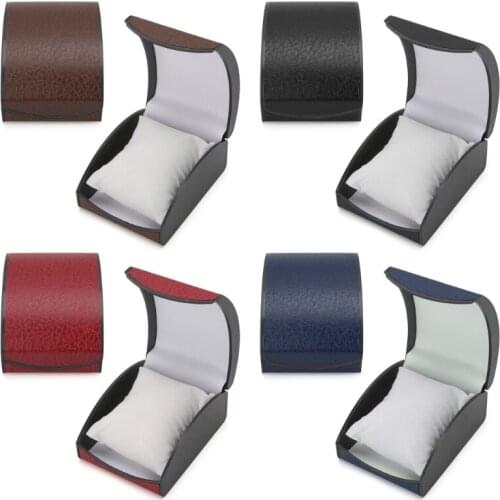 Luxury Wristwatch Box Display Case Gift For Jewelry Bracelet Faux Leather Holder