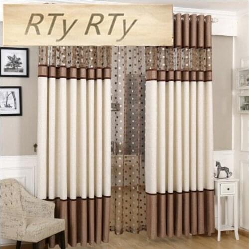 Stitching Yarn Curtain Window Modern Curtain Blackout Curtains For Living Room Finished Window Curtains For Bedroom