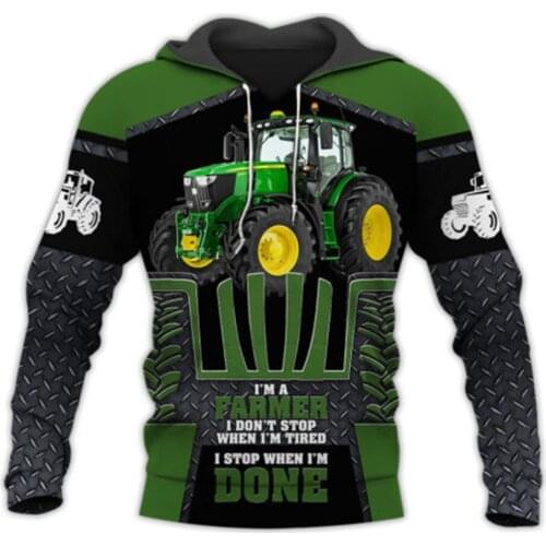 Beautiful Tractor 3D Printed Hoodies for men/women Harajuku Fashion Hooded Sweatshirt Autumn Casual hoodie sudadera hombre DLL57