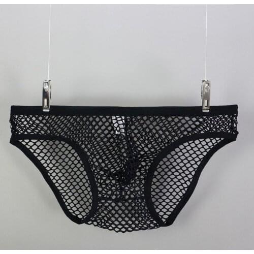 New Mens Briefs Mesh Breathable Sexy U Convex Male Panties Soft And Comfortable Close-fitting Triangle Bottoms Mens Underwear