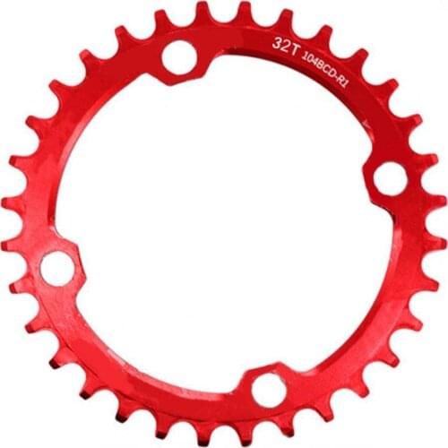 32T/34T/36T/38T 104BCD MTB Bike Round Narrow Wide Chainring Sturdy Wear-resistant and Durable for Bicycle