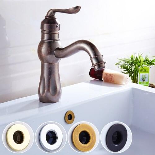 Vidric Bathroom Parts Basin faucet Sink Overflow Cover Brass Six-foot ring Bathroom Product Basin Tidy Insert Replacement D001