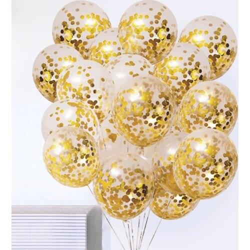 5pcs/lot 12inch Shining Confetti Latex Balloons Wedding Birthday Party Decoration Air Glitter Ball Baby Shower Helium globos