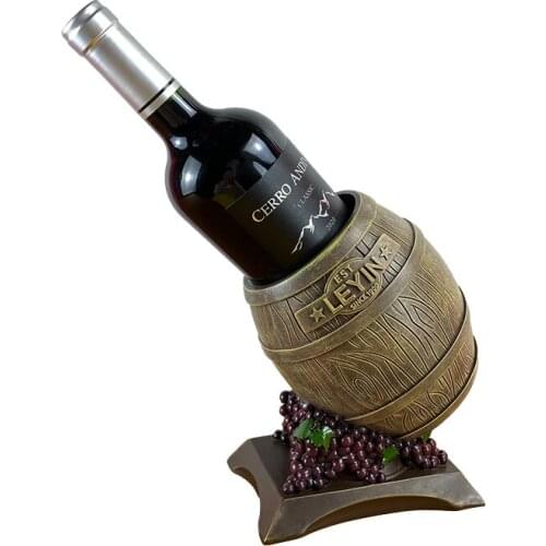 WEILEAD Resin Barrel Wine Rack Nordic Creative for Home Decoration Accessorie Beautiful Bottle Holder Practical Wedding Gift