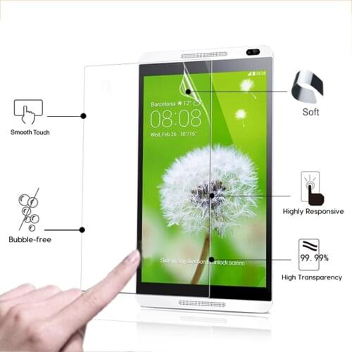 Front HD Clear Glossy screen protector film For HUAWEI MediaPad M1 S8-303L 8.0" screen protective lcd film + retail package