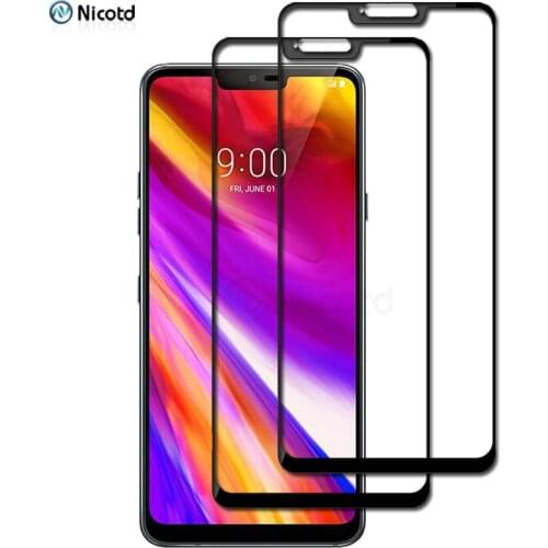 2 Pieces Full Cover Screen Protector Protective Glass For LG G7 One Tempered Protective Film For LG G7 ThinQ For LG G7 Fit Glass