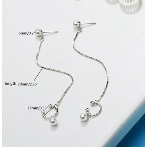 Pearl Dangle Earrings U Shape 1 Pair Pearl Earrings Net Red Personality One-piece Pearl Ears U Shape Pearl Ear-rings