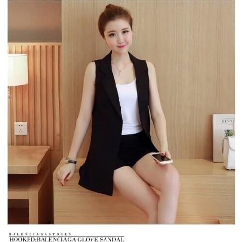 Good Quality Elegant Women Vest Jacket Office Work 2021 New Casual Slim Blazer Sleeveless Lady Suit Vest Coat with Lining