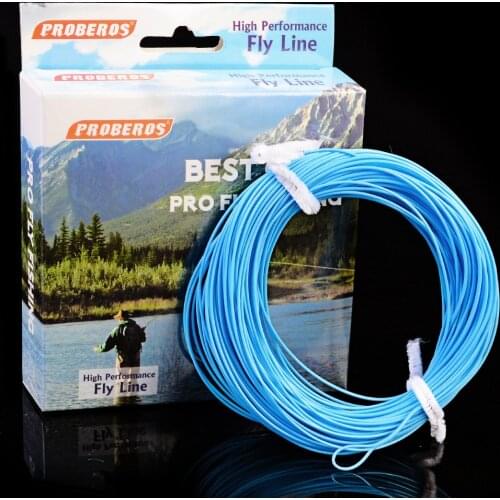 1pc Forward Floating Fly Fishing Line WF-2F/3F/4F/5F/6F/7F/8F Fly Line Moss Green/Orange/Yellow/Teal Color Comdaba 100FT Weight